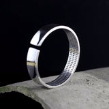 Sterling Silver Inscribed Adjustable Couples Rings - 925