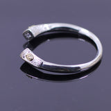 S925 Silver Ring with Golden Lion Emblem