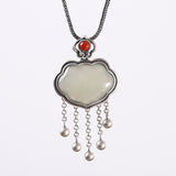 925 Silver Jade Cloud Pendant for Women