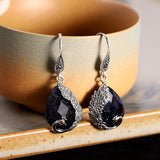 Elegant Sterling Silver Garnet Earrings for Women