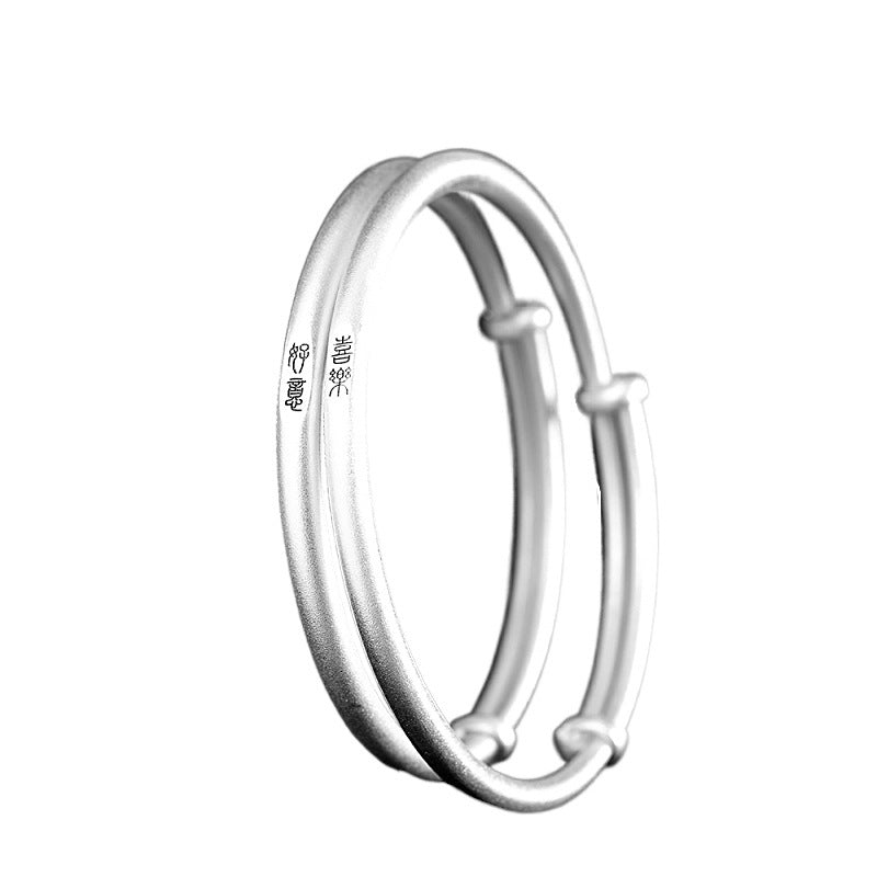 Sterling Silver Double-Band Bracelet for Women