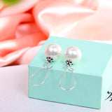 Elegant S925 Silver Jade & Quartz Earrings