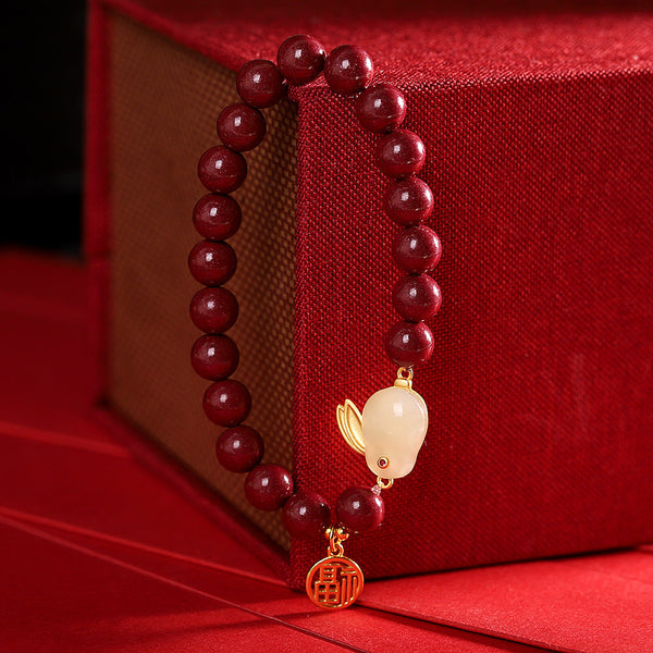 Jade Rabbit Red Bead Bracelet -  Edition