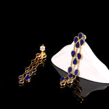 Lapis Lazuli Teardrop Cascade Earrings for Women