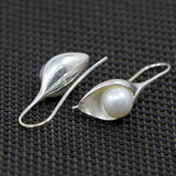 Amber Teardrop Sterling Silver Earrings for Women