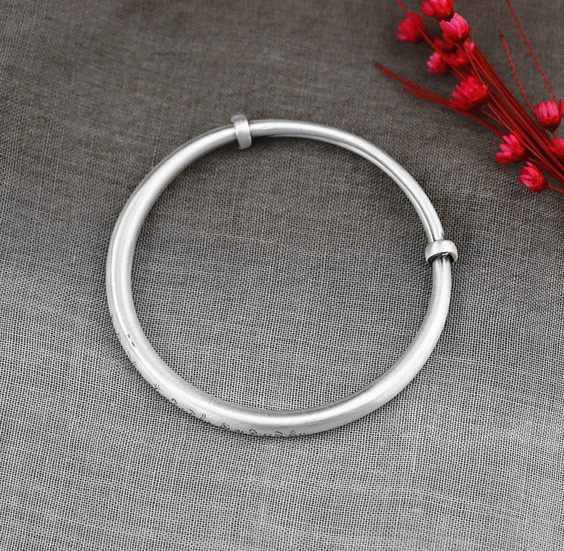 99% Silver Push-Pull Bracelet with Sacred Script