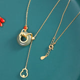 Elegant Gold Jade Pendant Necklace for Modern Women