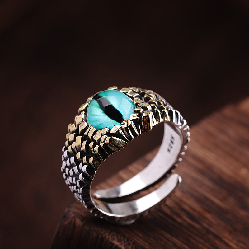 Dragon's Eye Sterling Silver Adjustable Ring S925