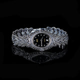 Vintage 925 Silver Leaf Pattern Women's Watch