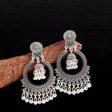 925 Silver Boho Chandelier Earrings for Women