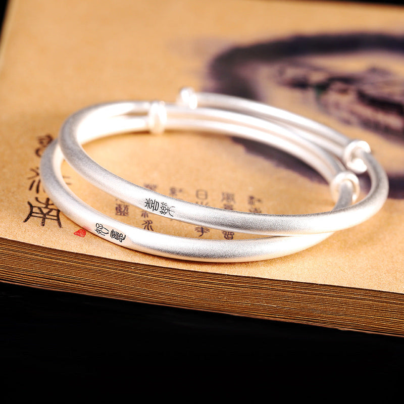 Sterling Silver Double-Band Bracelet for Women