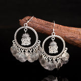Boho-Chic 925 Silver Earrings: Gypsy Spirals