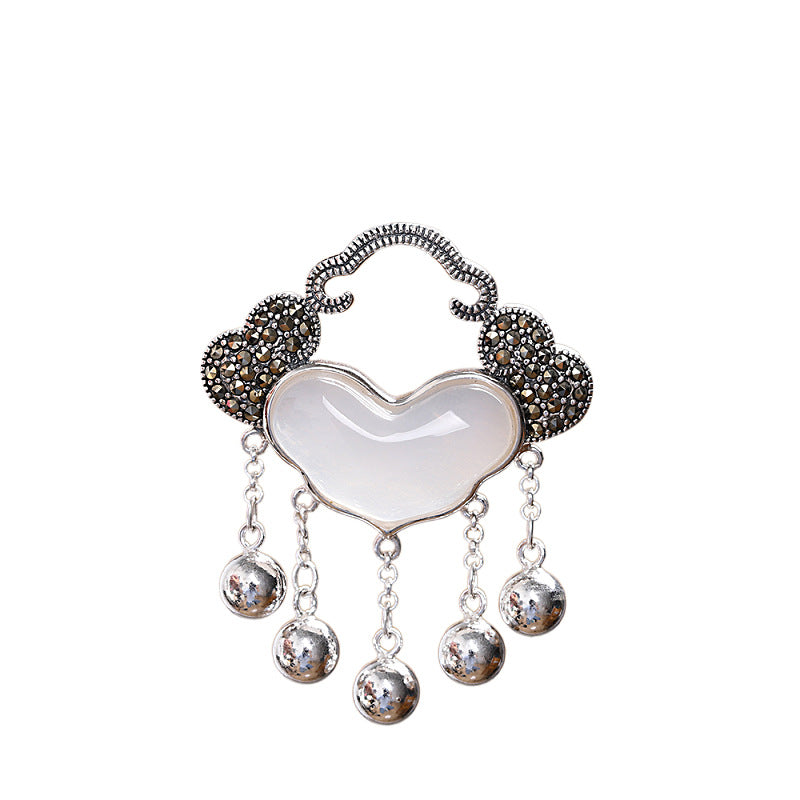 Hearts & Clouds Silver Pendant with Dangles