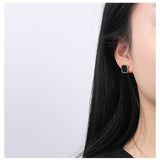 Sterling Silver Black Onyx Studs - Unisex Elegance