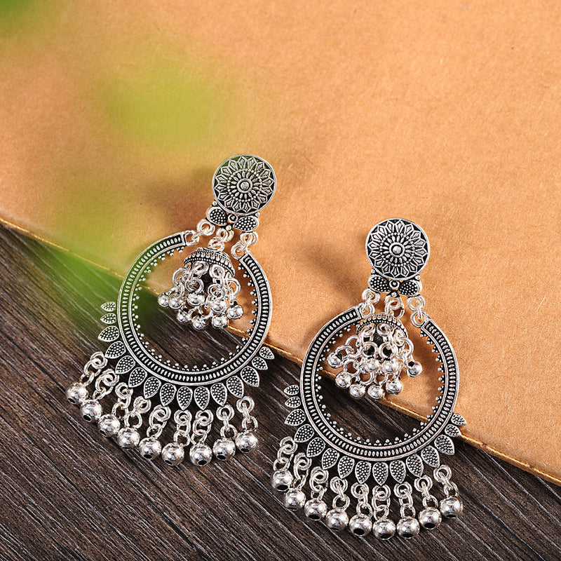 925 Silver Boho Chandelier Earrings for Women