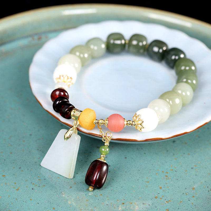 Jade Harmony Beaded Bracelet - Elegance  Edition