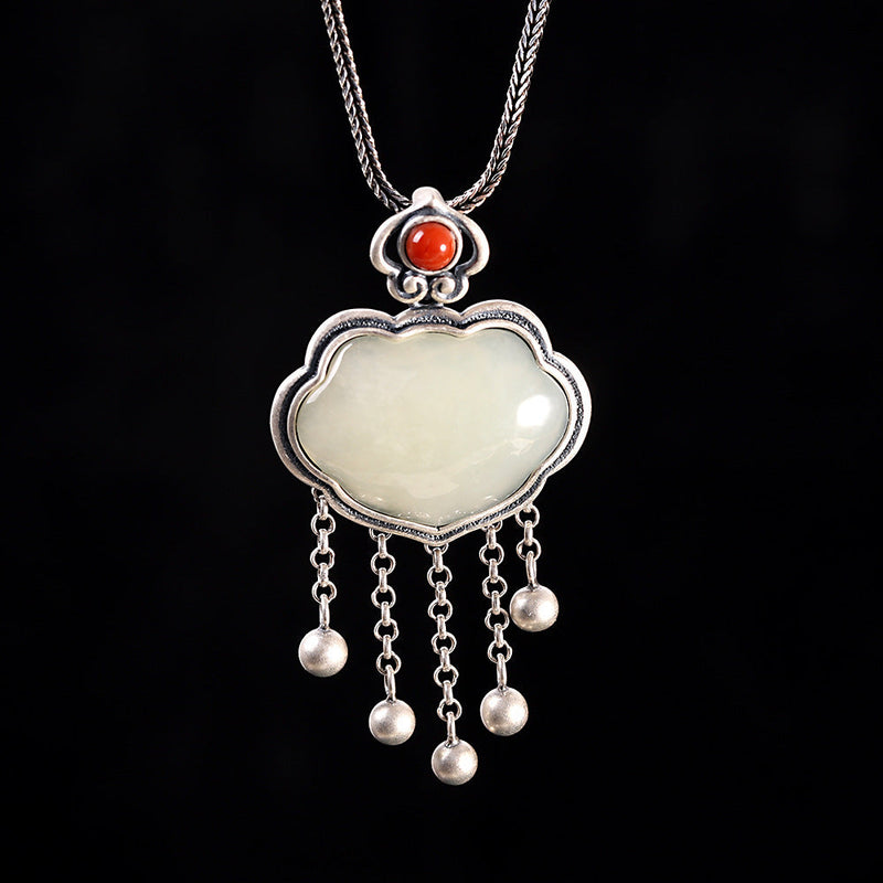 925 Silver Jade Cloud Pendant for Women