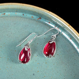 Ruby Blossom Sterling Silver Drop Earrings - Women's Accessories