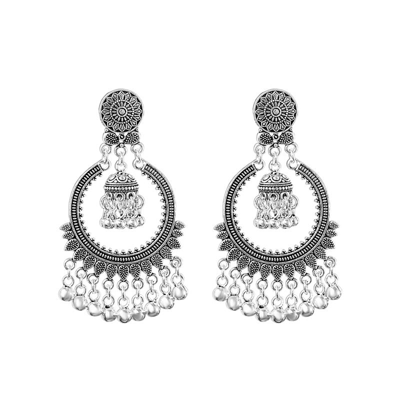 925 Silver Boho Chandelier Earrings for Women