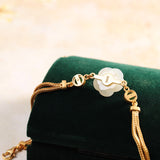 Golden Jade Blossom Bracelet - Timeless Elegance