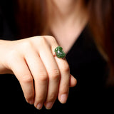 Elegant Jade Pixiu Ring for Women - RG2301