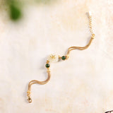 Golden Jade Blossom Bracelet - Timeless Elegance