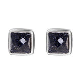 Elegant S925 Silver Onyx Studs for Men