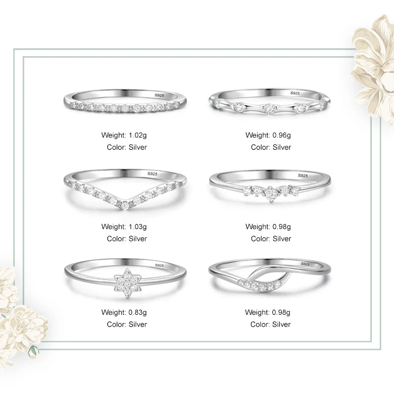 Minimalist Jewelry - S925 Silver Stackable Rings