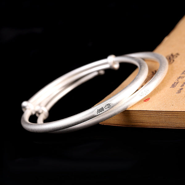 Sterling Silver Double-Band Bracelet for Women