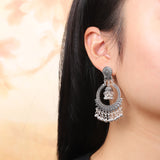 925 Silver Boho Chandelier Earrings for Women