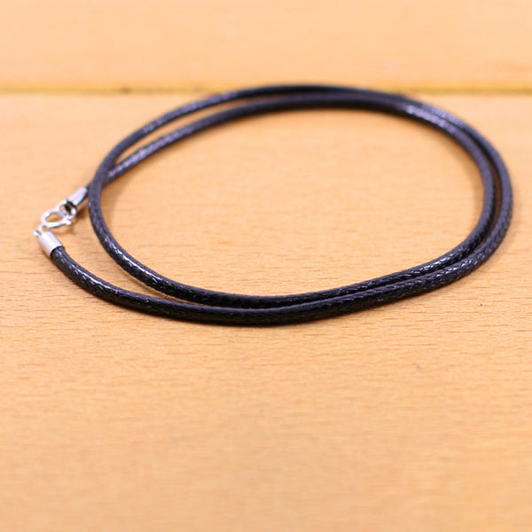 Men's Braided Leather Necklace with Silver Clasp