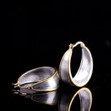 Elegant S925 Silver-Gold Hoops for Modern Women