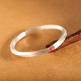 999 Pure Silver Elegant Open Bangle for Men