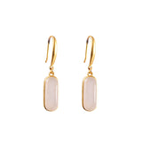 Golden Moonstone Dangle Earrings for Elegant Women