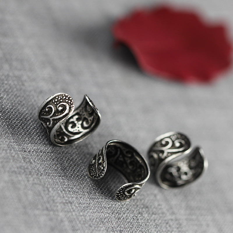 Sterling Silver Tribal Wave Rings - 925 Artisan