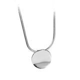 Sterling Silver Circle Pendant Necklace - Women's Fashion
