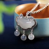 Elegant 925 Silver Red Agate Pendant for Women