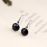 S925 Silver Amethyst Teardrop Earrings for Women