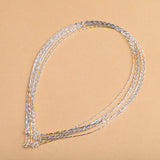 Elegant 925 Silver Geometric Chain Necklace for Women