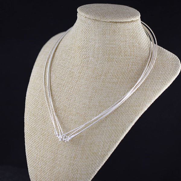 Elegant 925 Silver Snake Chain Necklace for Women