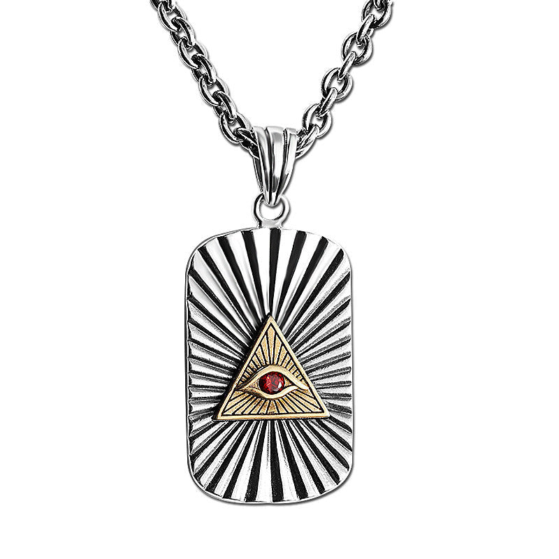 Sterling Silver All-Seeing Eye Pendant Necklace