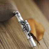 Sterling Silver Cicada Bamboo Pendant - Artisanal