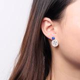 Lapis Lazuli and Shell Elegance Earrings for Women
