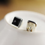 Elegant S925 Silver Onyx Studs for Men