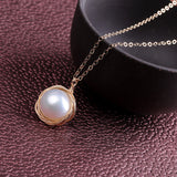 Elegant Gold-Wrapped Pearl Necklace for Women