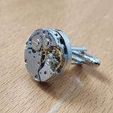 Movable Watch Cufflinks, Wedding Cufflinks, Watch Movement, Mens Gift, Steampunk Watch, Watch Cufflinks, Fathers Day Gift